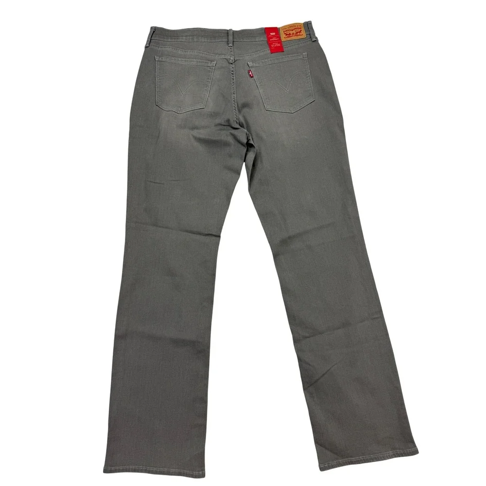 Levi's 505 Straight Jeans Womens 14M W32 L32 Grey New Mid Rise Denim